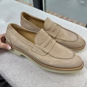 BRUNELLO CUCINELLI Suede Penny Loafers SAFARI Size 44 US 11